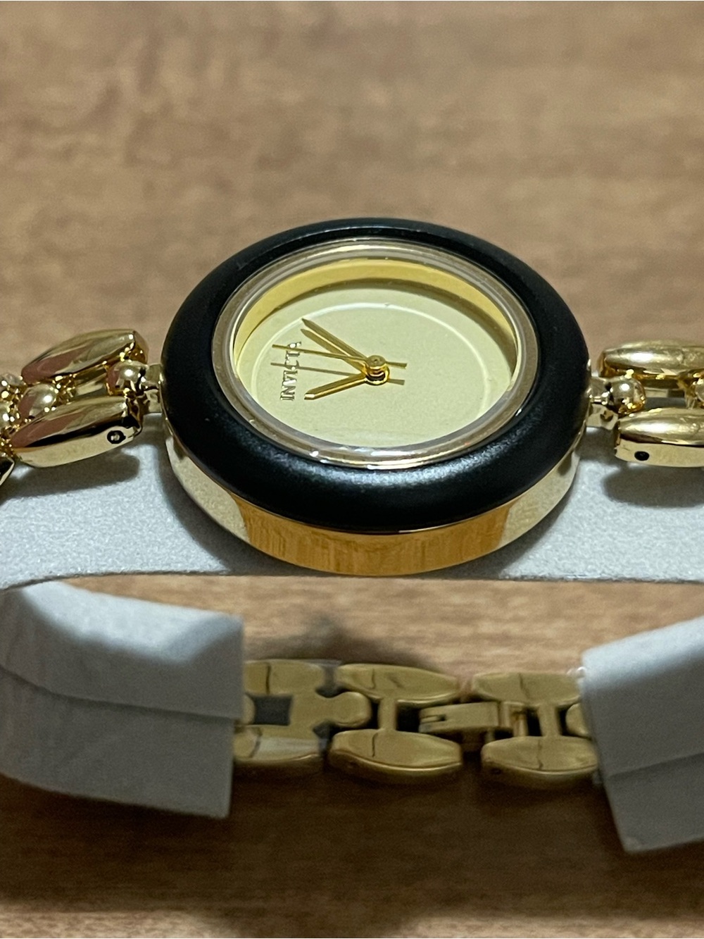 INVICTA Mayamar 6 Senses Interchangeable Bezel Lady 33mm Gold & Gold Dial New - Picture 3 of 11